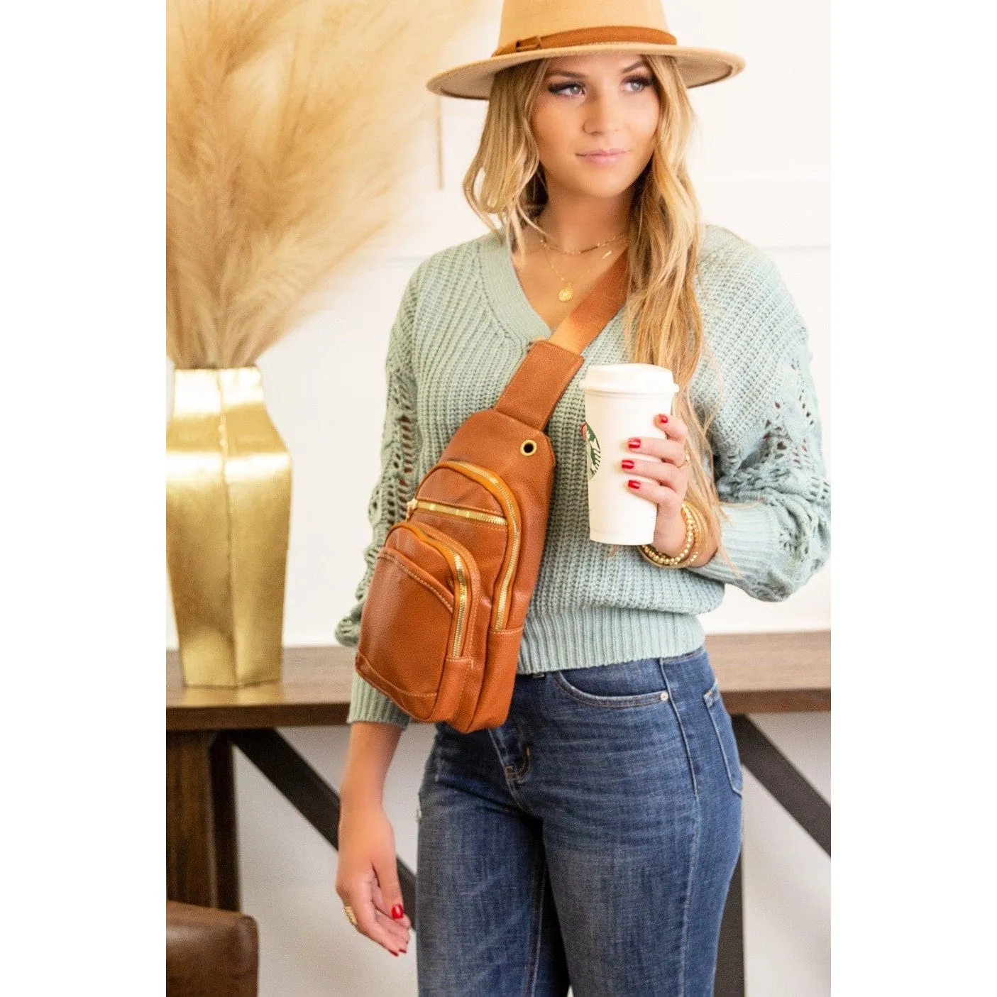 Allana Sling Pack Crossbody Bag Vegan Leather