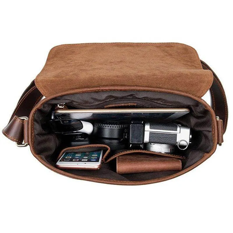 Classic Leather Shoulder Bag Crossbody Bag For Men