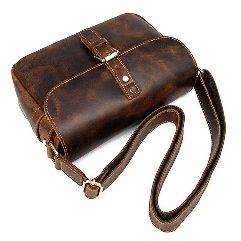 Classic Leather Shoulder Bag Crossbody Bag For Men