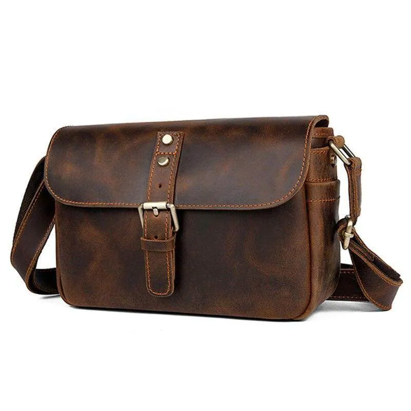 Classic Leather Shoulder Bag Crossbody Bag For Men