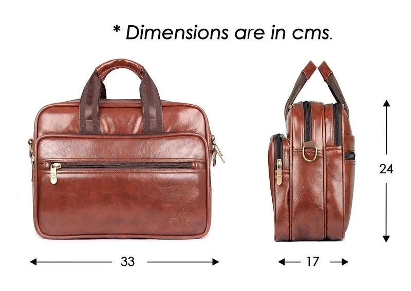 Commuter Series: Multipurpose Tiffin Lunch Bag with Laptop Compartment | Unisex | 13.5L | Burnt Brown