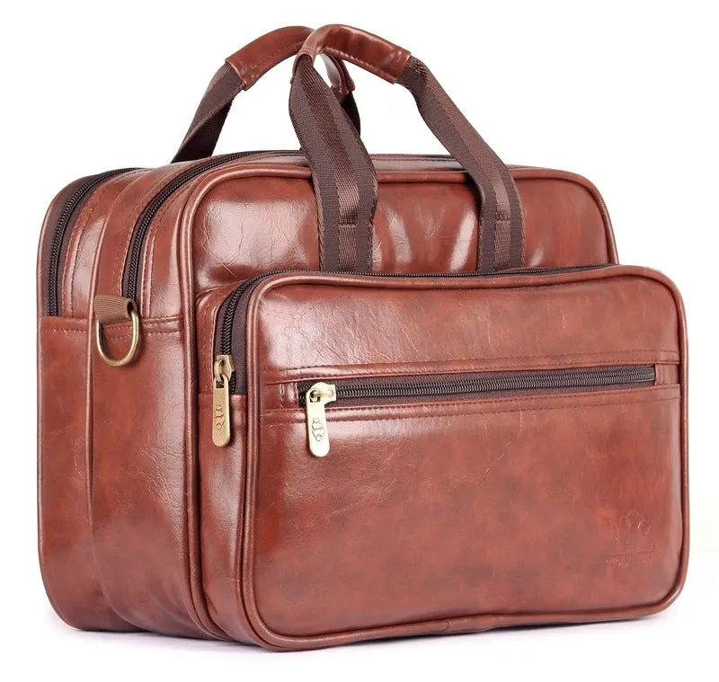 Commuter Series: Multipurpose Tiffin Lunch Bag with Laptop Compartment | Unisex | 13.5L | Burnt Brown