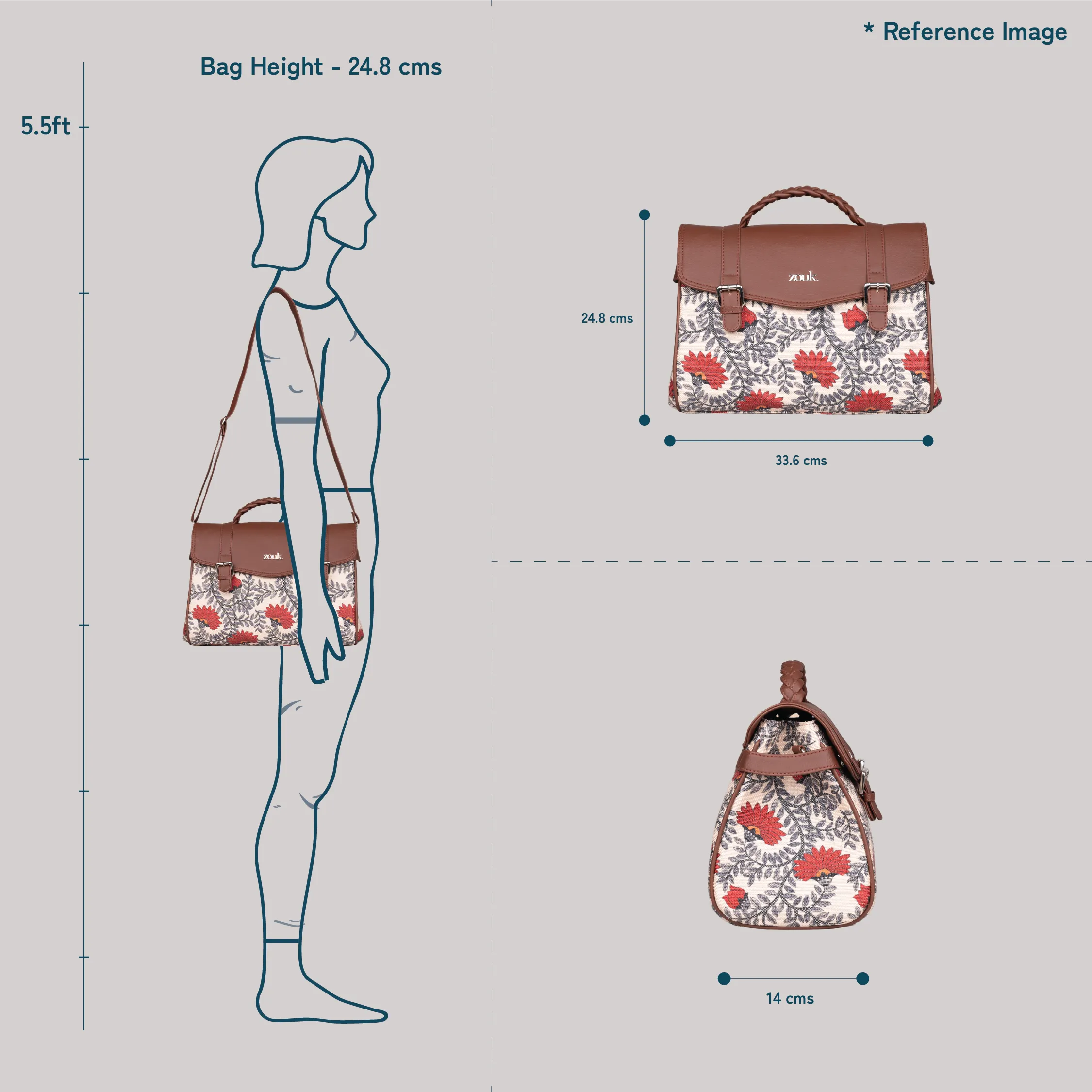Konkona Heritage Satchel Bag - Qutub Stripes
