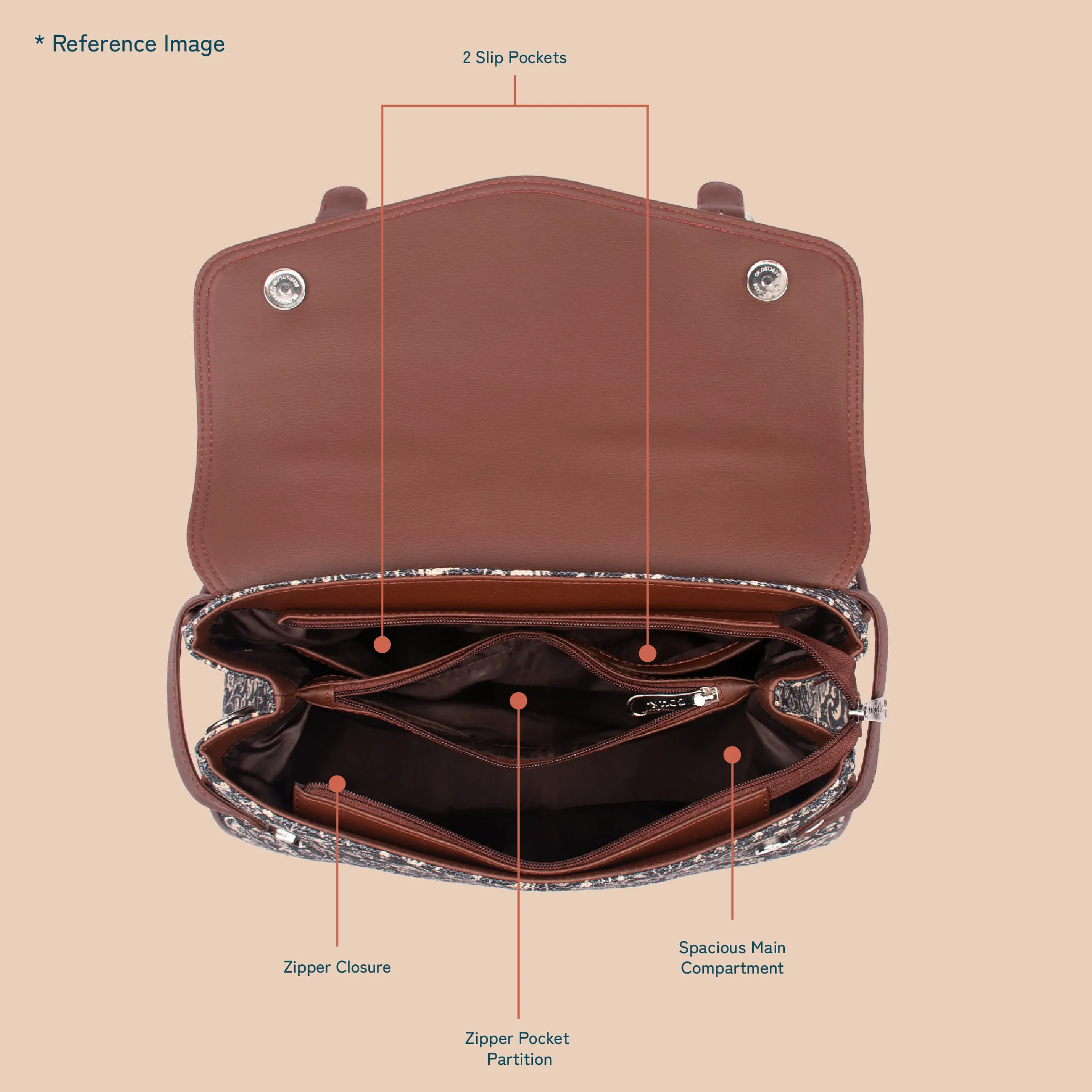 Konkona Heritage Satchel Bag - Qutub Stripes