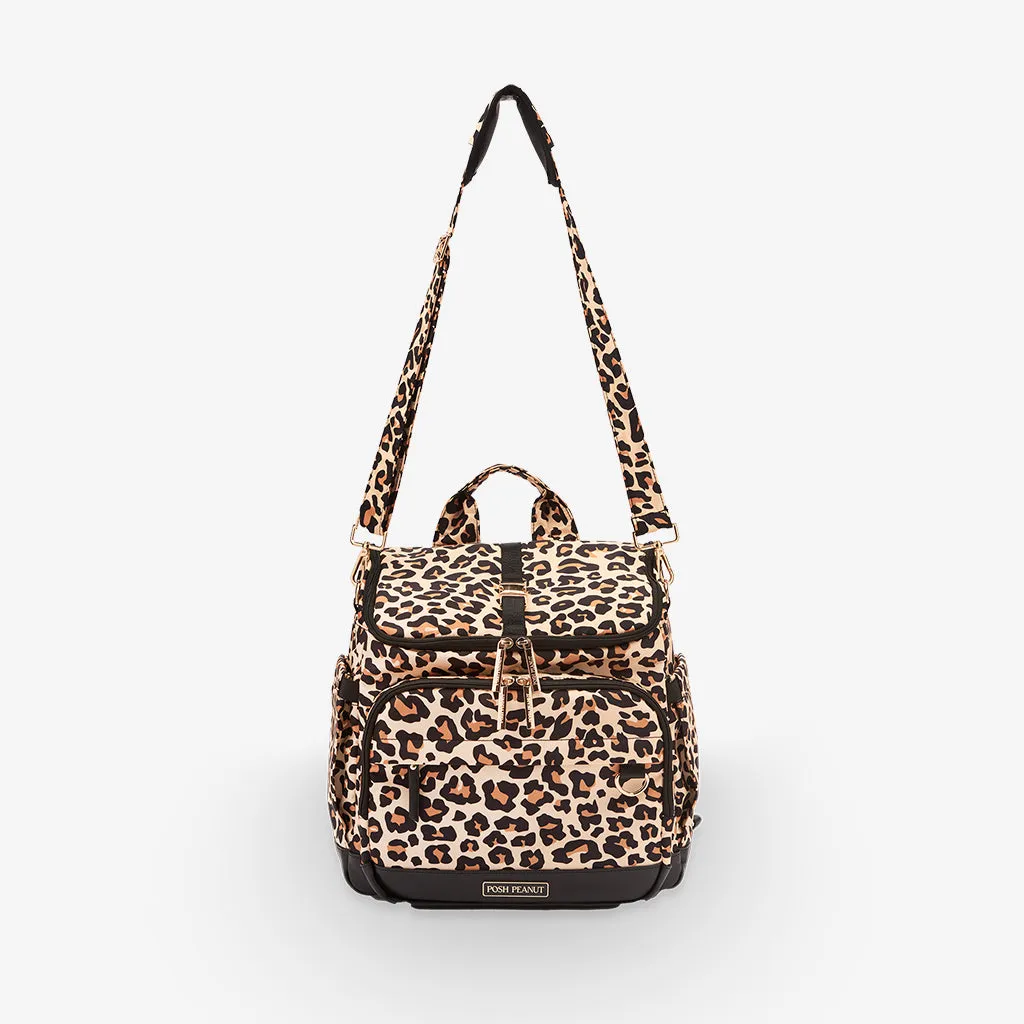 Lana Leopard Tan Diaper Bag