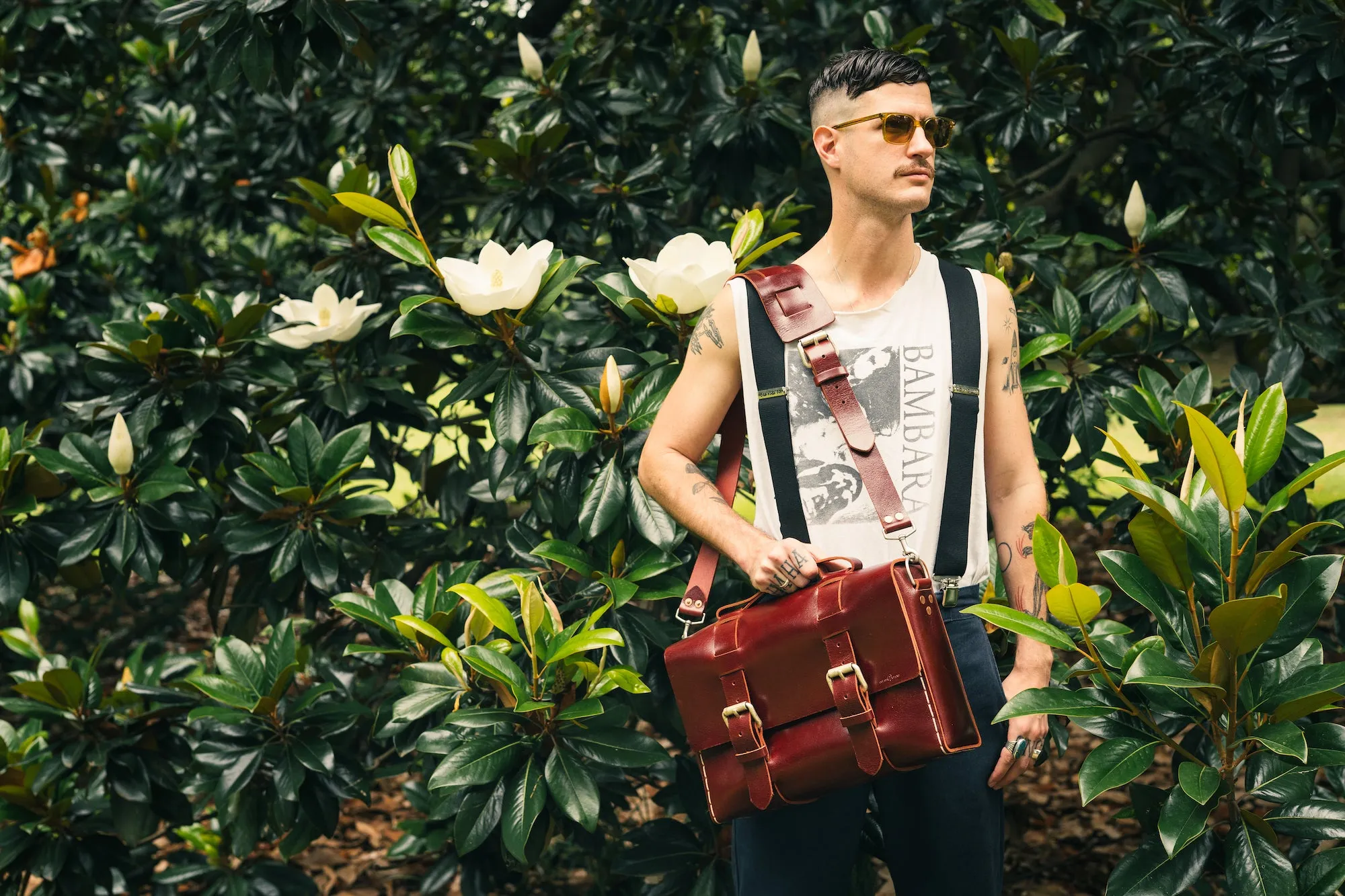 No. 4313 - Minimalist Leather Satchel