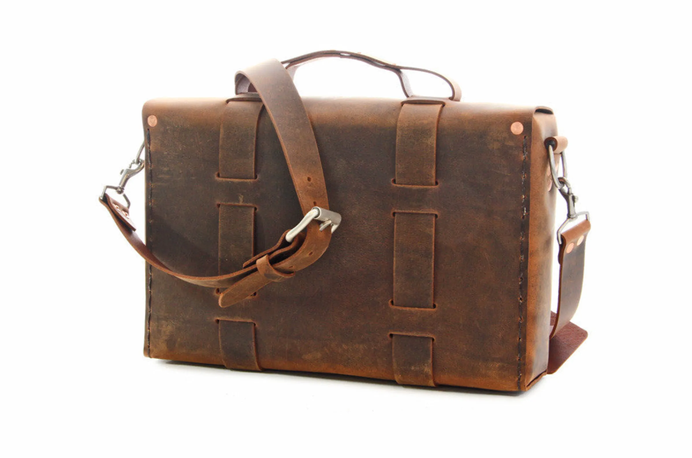 No. 4313 - Minimalist Leather Satchel