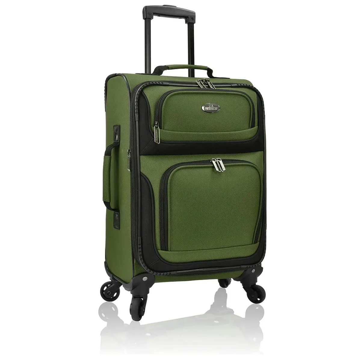 U.S. Traveler Rugged Fabric Expandable Carry-on Luggage Set, 4 Wheel