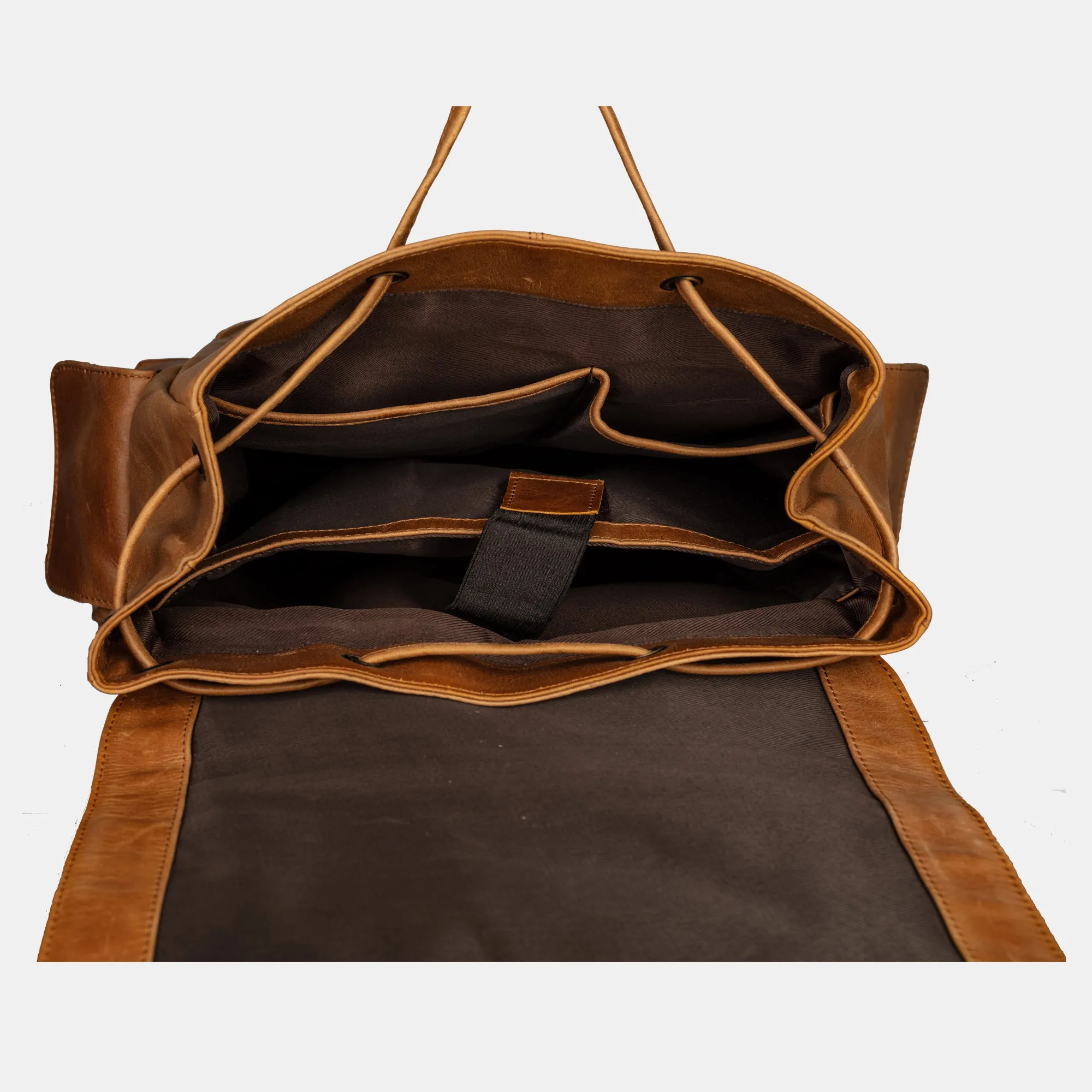 Vintage Leather Hiking Backpack