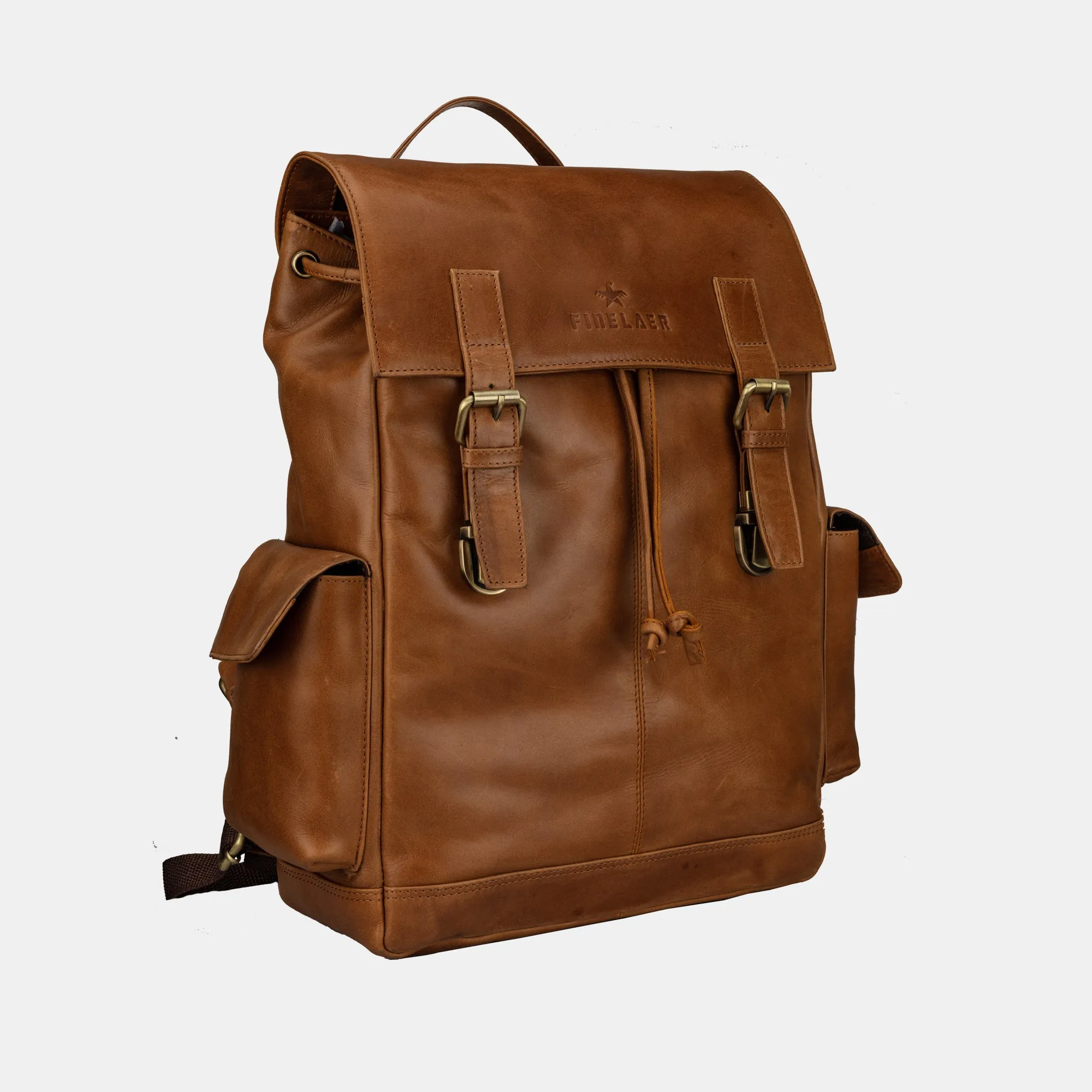 Vintage Leather Hiking Backpack