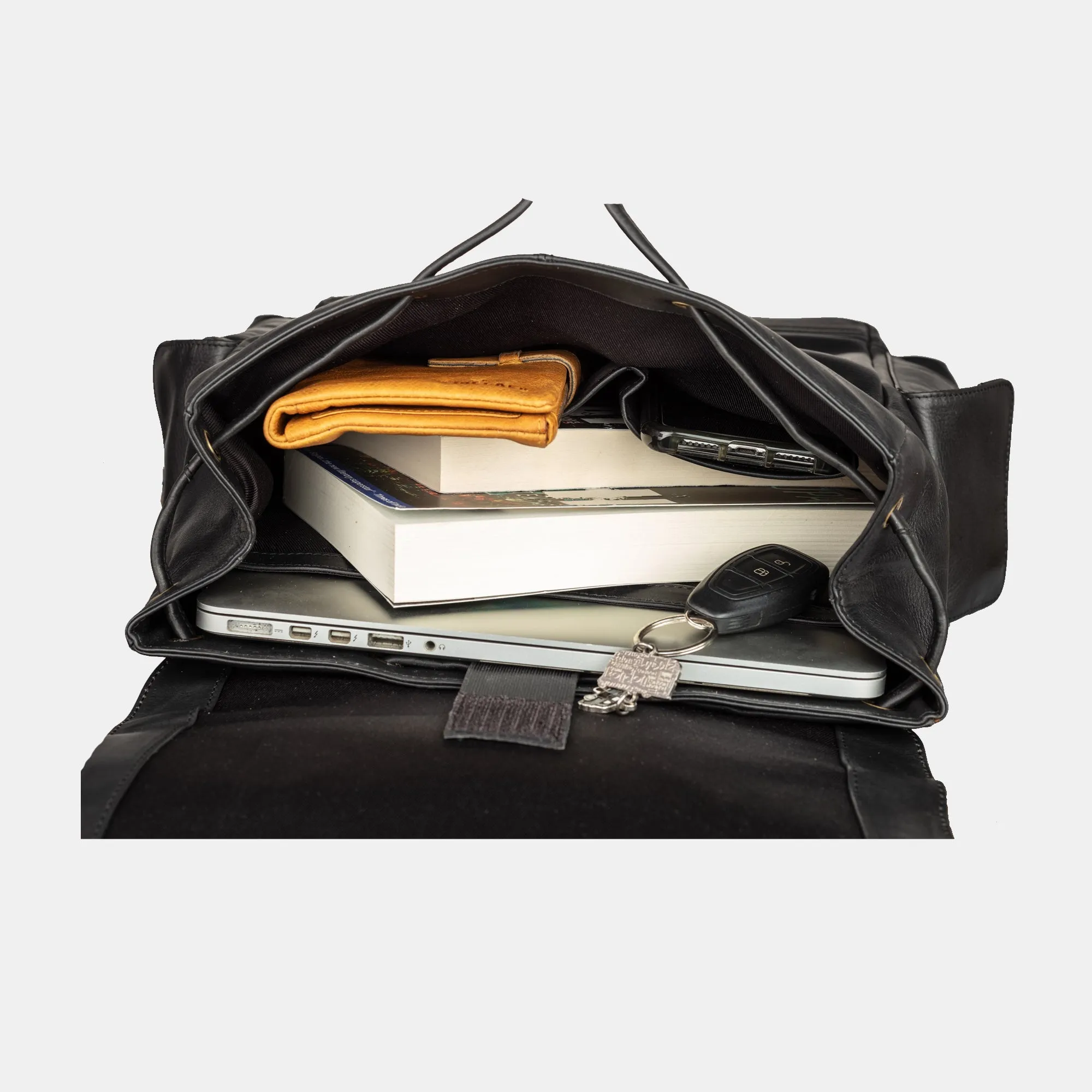 Vintage Leather Hiking Backpack